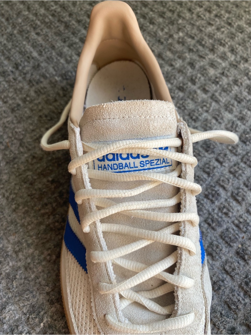 adidas Handball Spezial Men’s Sneakers Cream white/blue/sandstone - Picture 9 of 14